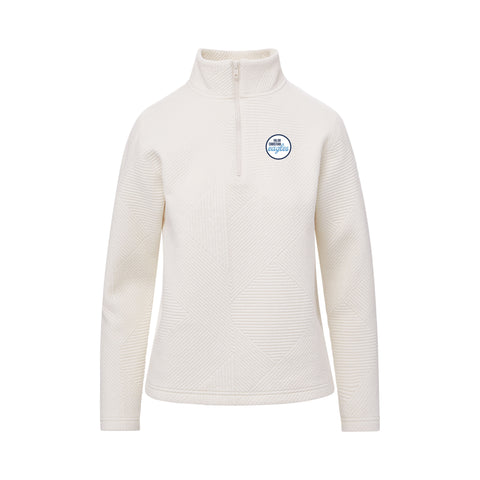 MV Sport Zig Zag Quilted 1/4 Zip - Oatmeal
