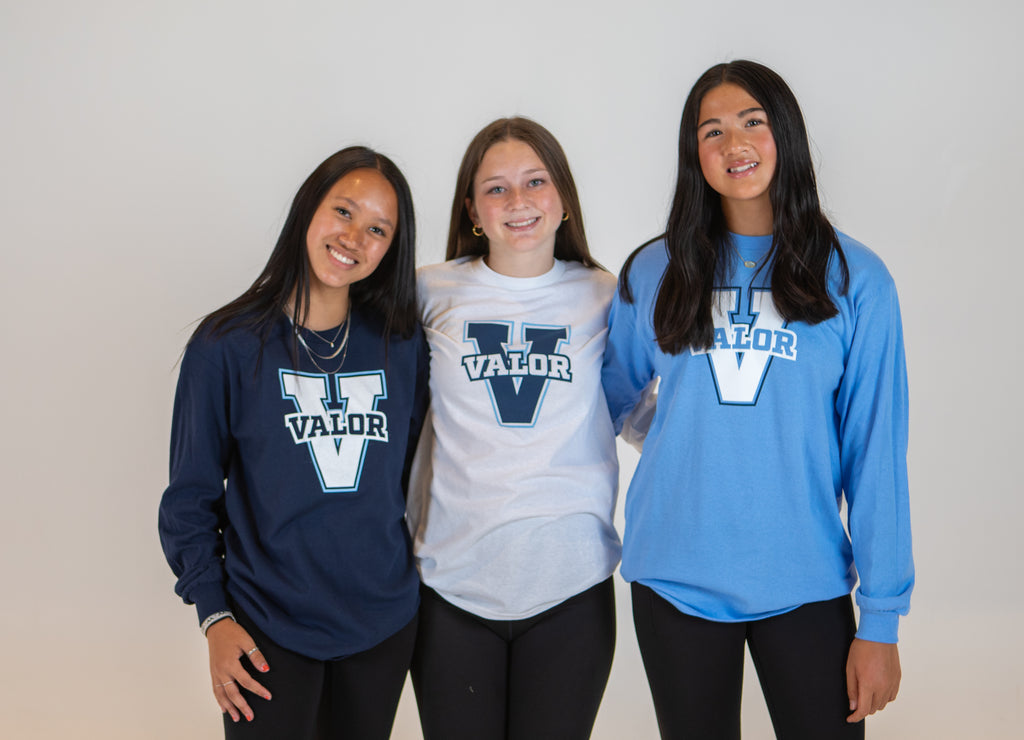 Essentials Tee Navy Valor V Long Sleeve