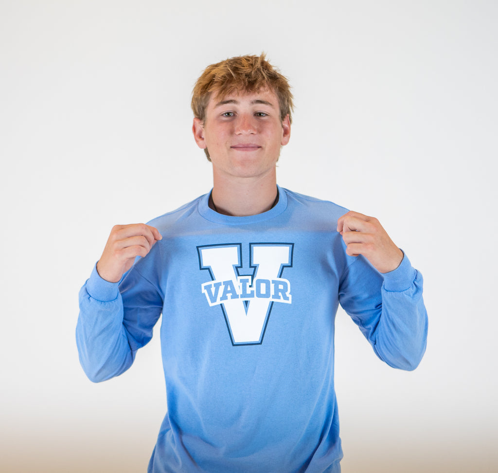 Essentials Tee Columbia Blue Valor V Long Sleeve