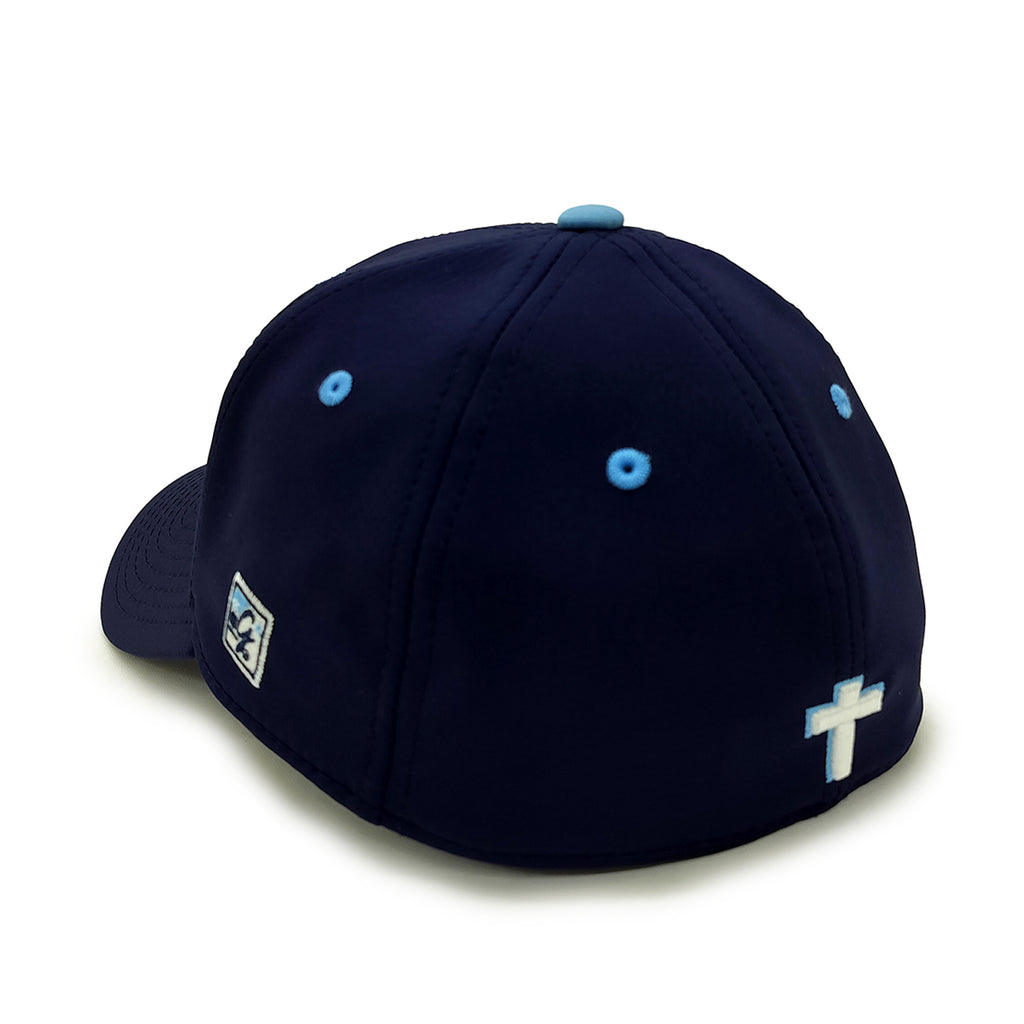 Athletic V Stretch Fit Cross Hat - Navy