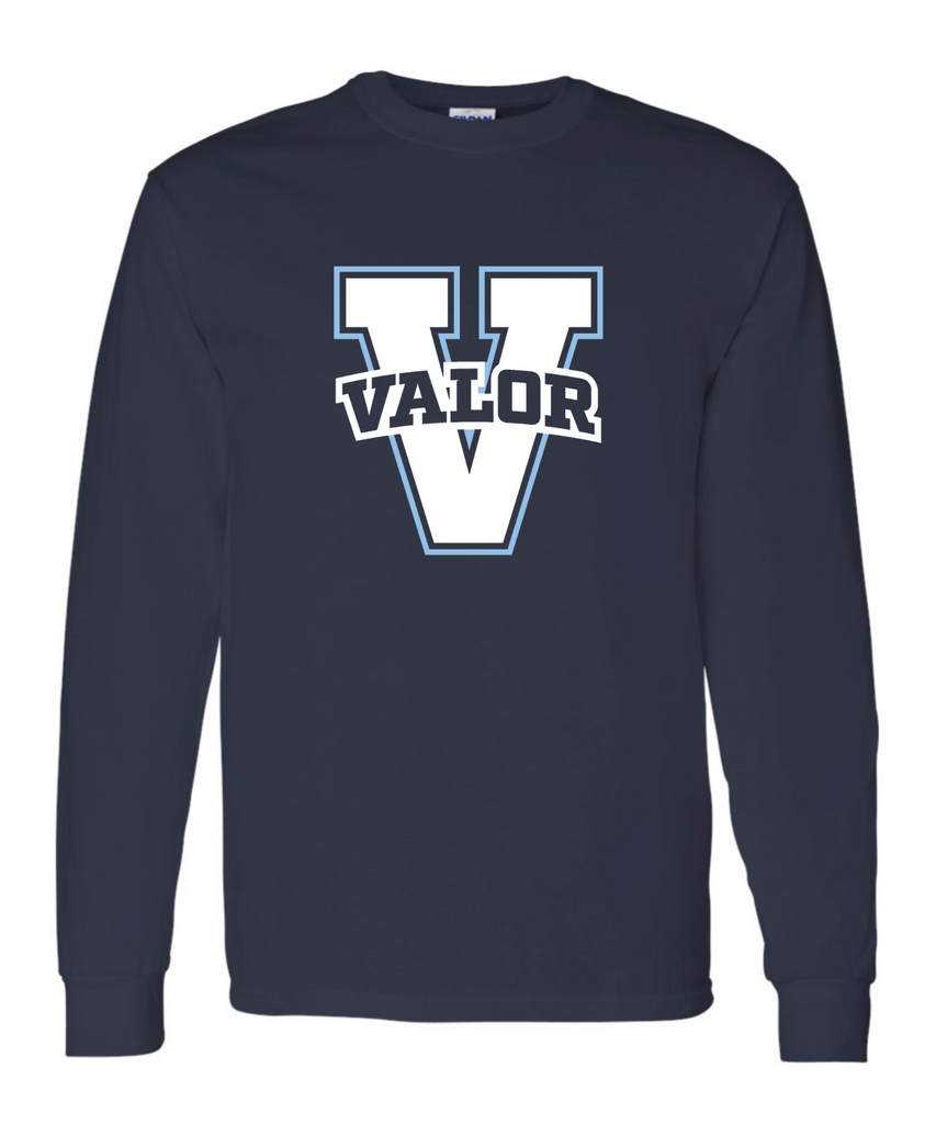 Essentials Tee Navy Valor V Long Sleeve