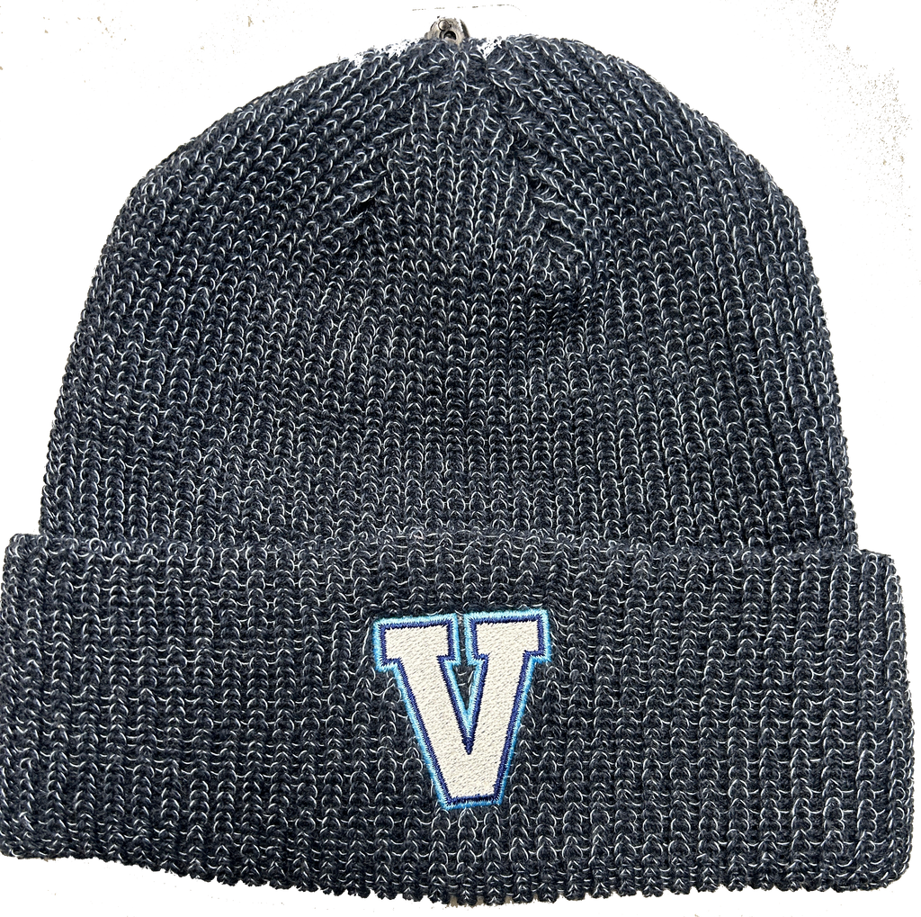 Waffle Knit Tri Colored Cuffed Beanie