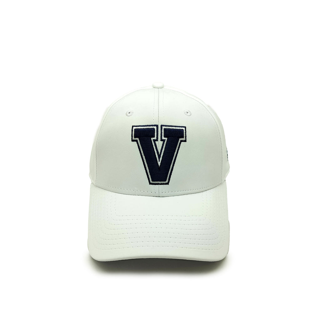 Athletic V Stretch Fit Cross Hat - White