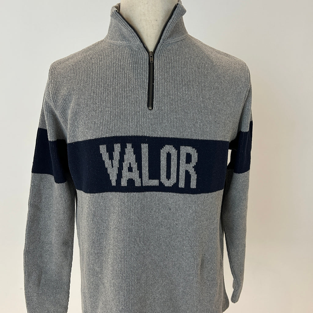 Town Pride Quarter Zip Sweater - Grey