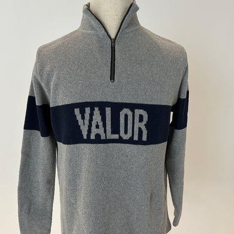 Town Pride Quarter Zip Sweater - Grey