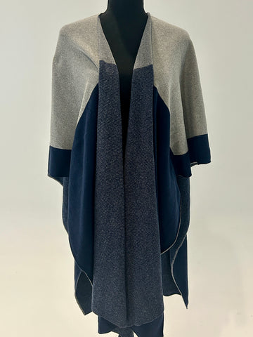 Ruana Color Block Wrap