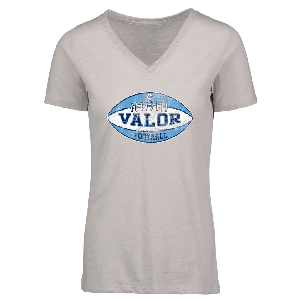 MV Sport Womens Football v-neck tee