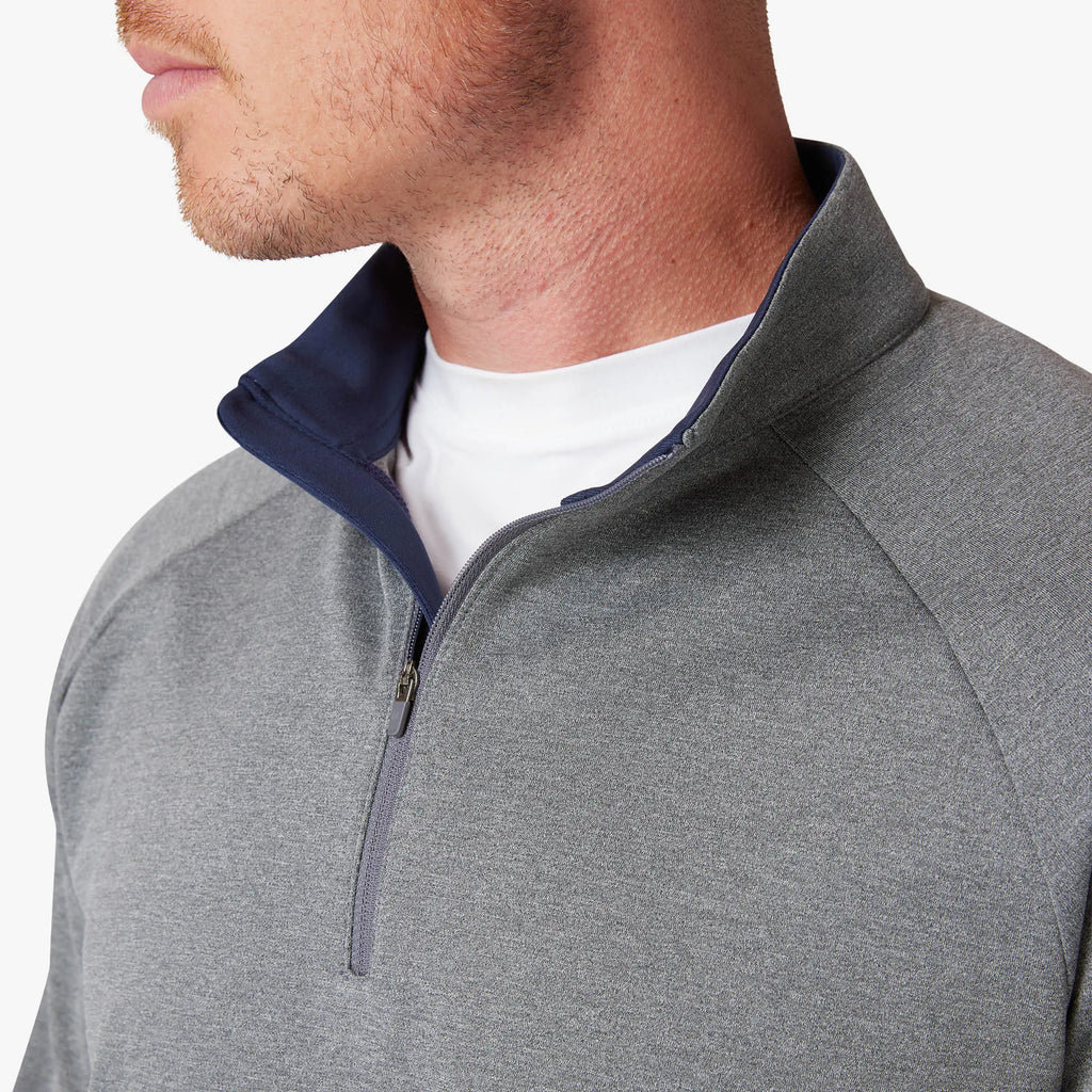 Mizzen + Main Men's Versa Quarter Zip - Pewter Heather