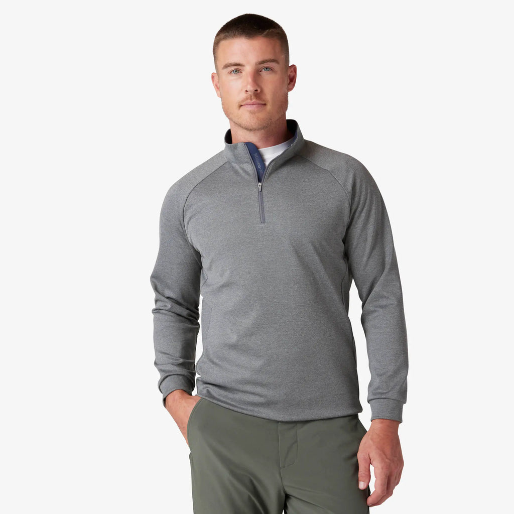 Mizzen + Main Men's Versa Quarter Zip - Pewter Heather