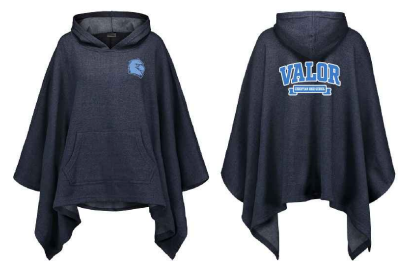 Hoodie Sweatshirt Poncho MV - Navy