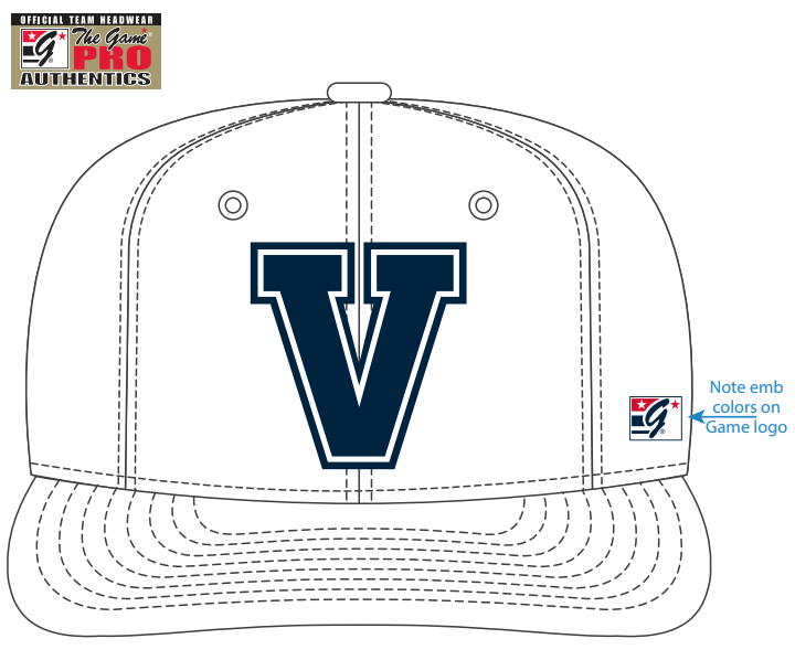 Athletic V Stretch Fit Cross Hat - White