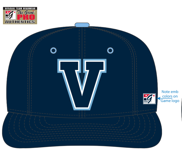 Athletic V Stretch Fit Cross Hat - Navy