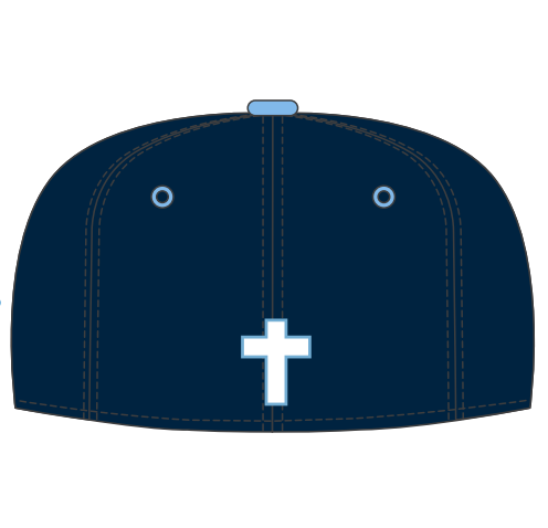 Athletic V Stretch Fit Cross Hat - Navy
