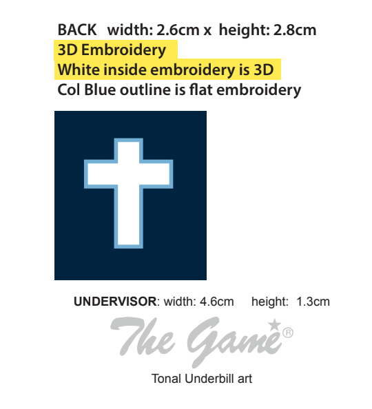 Athletic V Stretch Fit Cross Hat - Navy