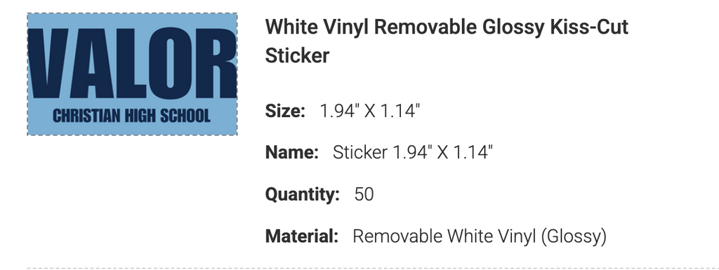 removable VCHS decal - small