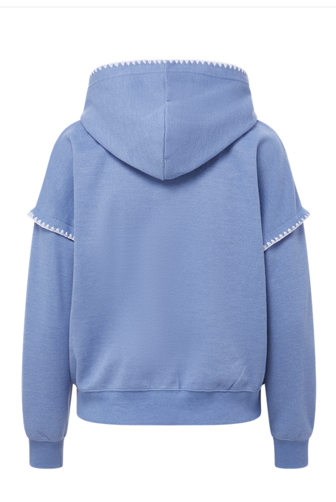 MV Sport Crocheted Accent Hoodie - Columbia
