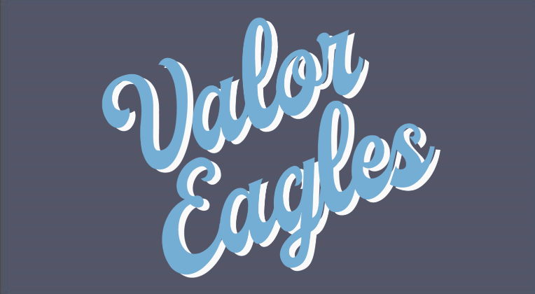 Womens Valor Eagles Script Midi Tee