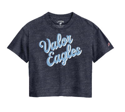 Womens Valor Eagles Script Midi Tee