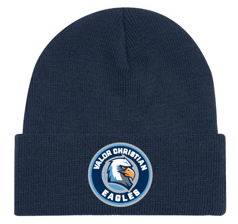 Youth Beanie - Navy with Swoop