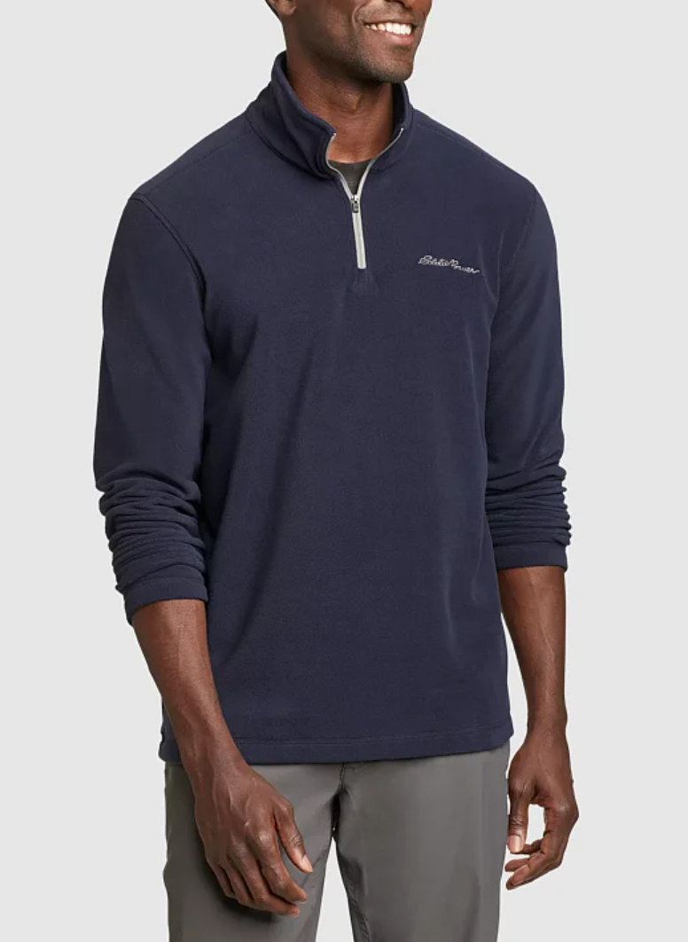 TALL Men's Eddie Bauer Fleece 1/4 Zip - Valor Eagles Nest Store