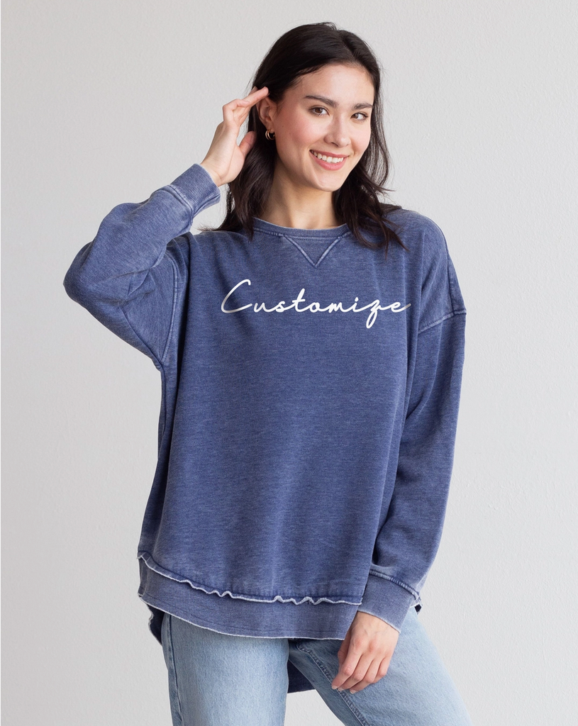 Chicka-d Womens Crew - navy