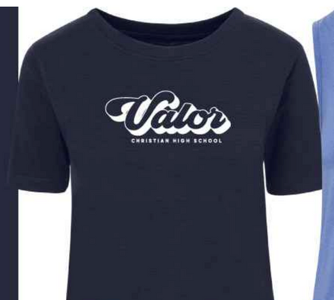 MV Flocked Tee - womens navy