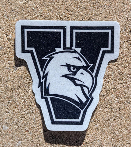 Glitter Swoop V Mini Decal