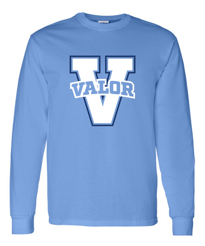 Essentials Tee Columbia Blue Valor V Long Sleeve