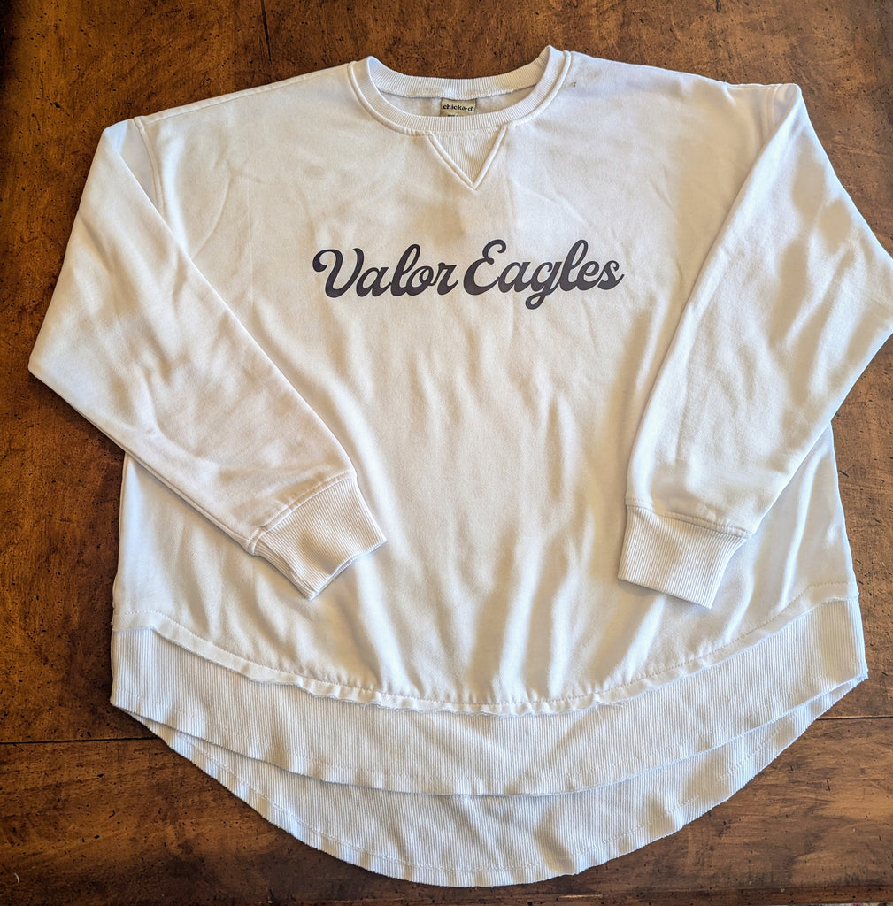 *SALE* Chicka-d Womens Crew - white