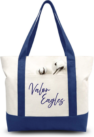 *CLEARANCE* Canvas Tote Bag Valor Eagles Script